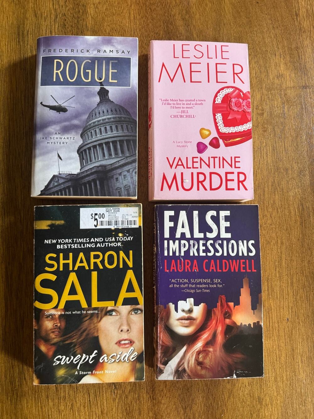 Mystery Romantic Suspense Paperback Book Lot 4 Meier Sala Caldwell Ramsay